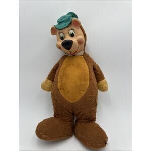 Vintage 1958 Knickerbocker Yogi Bear Rubber Face 18" Plush Doll